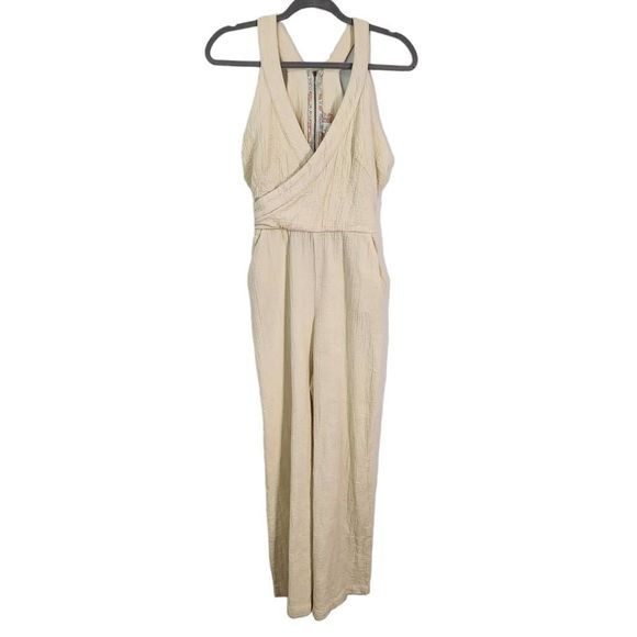 Anthropologie Pants - Anthropologie Cream Jumpsuit Size 6